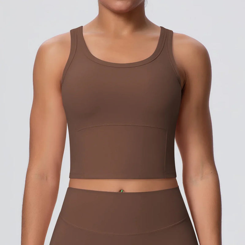 Sports Bra Women's Yoga Bra Fixed Chest Pad Gym Vest Shock-proof Workout Tops Yoga Clothes U-shaped Back Workout Fitness Running