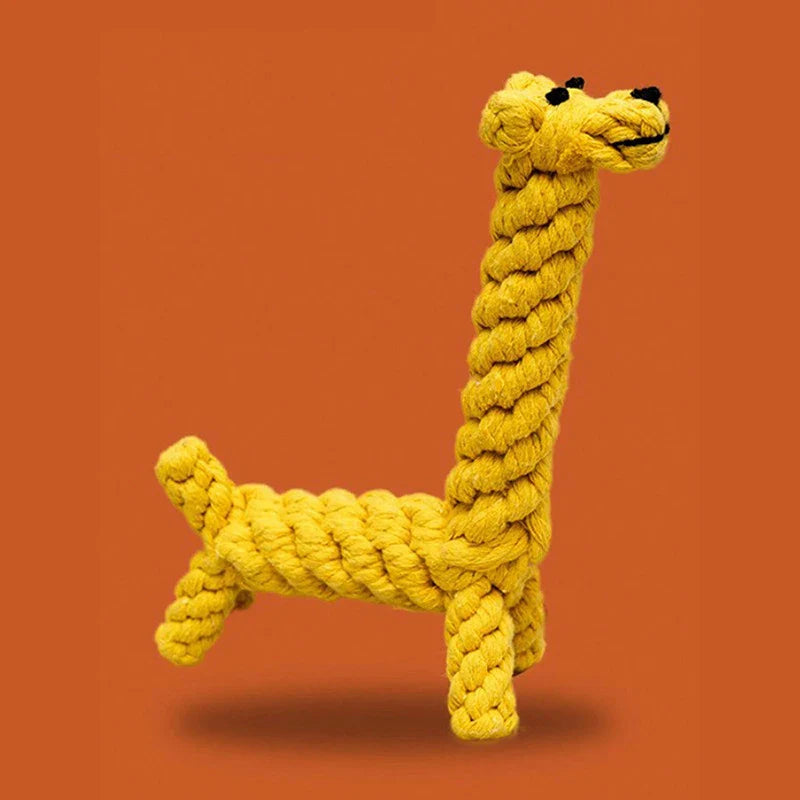 Durable Rope Knot Dog Toy – Hand-Woven Cotton Chew Toy for Small & Medium Dogs
