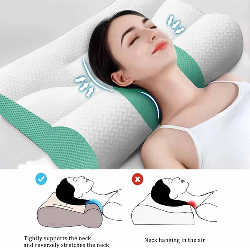 Ergonomic Goose Down Pillow for Cervical Support