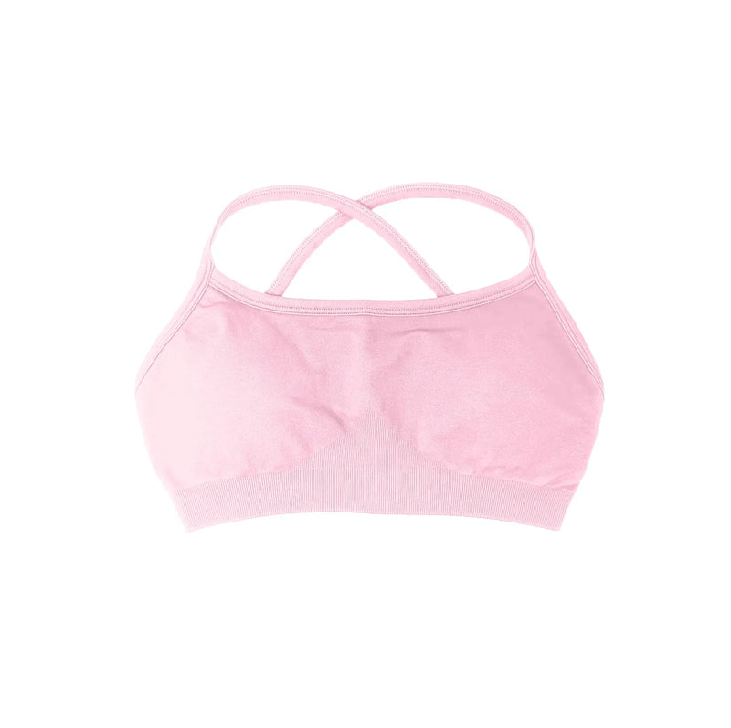 NCLAGEN Sports Bra Seamless Yoga Top Women Fitness Article Gym Active Wear Back Cross Workout Push-up Fitness Running Underwear