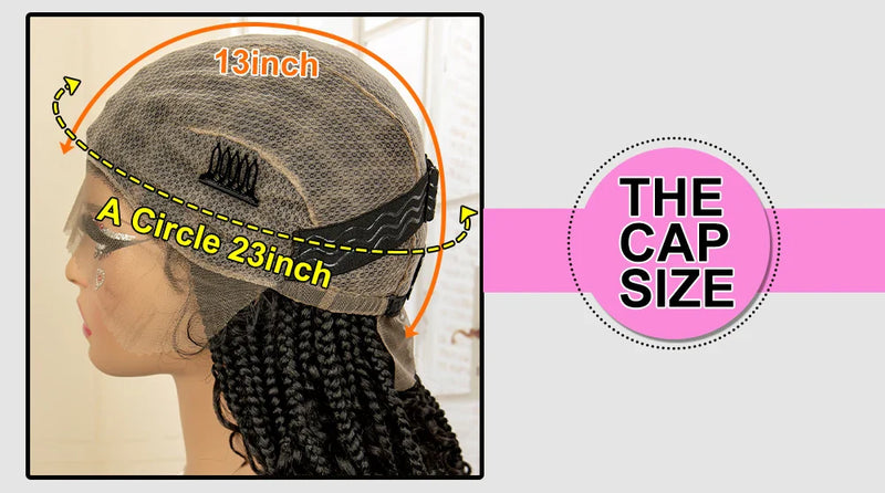 14" Burgundy Box Braids Wig | Full Lace | Kanekalon Fiber | Boho Braids | For Women