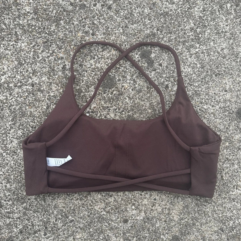 Solid Color Tight Comprehensive Training Women Fitness Bra Cross Back Yoga Underwear Gym Sport Top Hollow Back Push Up Chest Pad