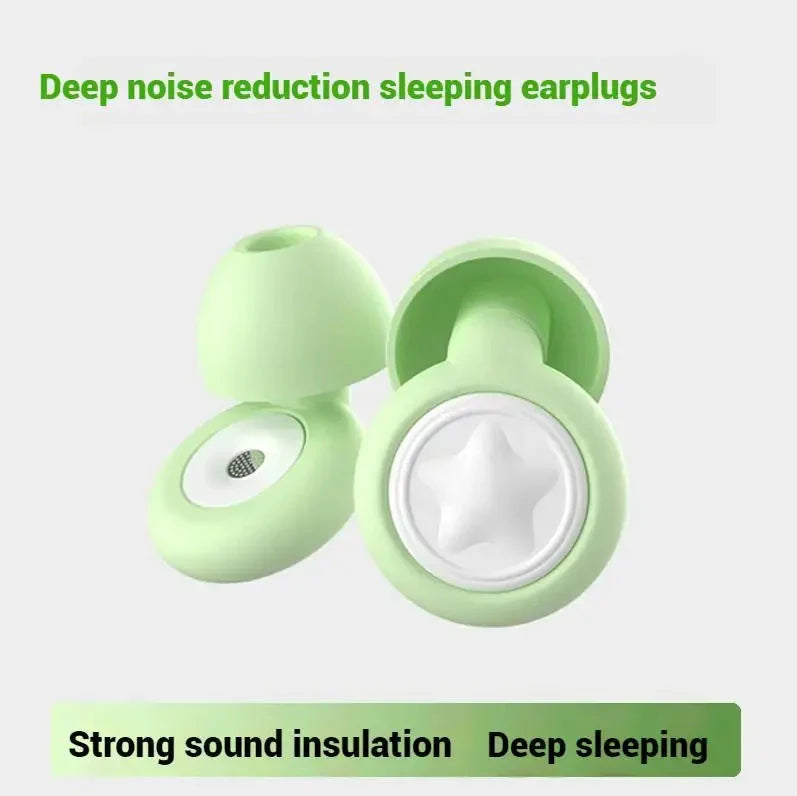 🛏️ Silicone Sleep Ear Plugs – Waterproof, Noise Reduction