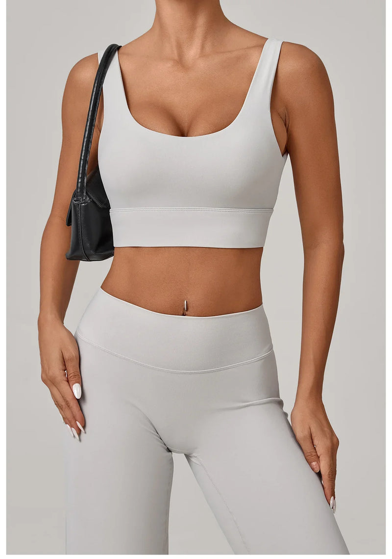 High Strength Yoga Bra Breathable Sports Bra Anti-Sweat Fitness Top Women Shockproof Crop Top Push Up Sport Bra Gym Workout Top