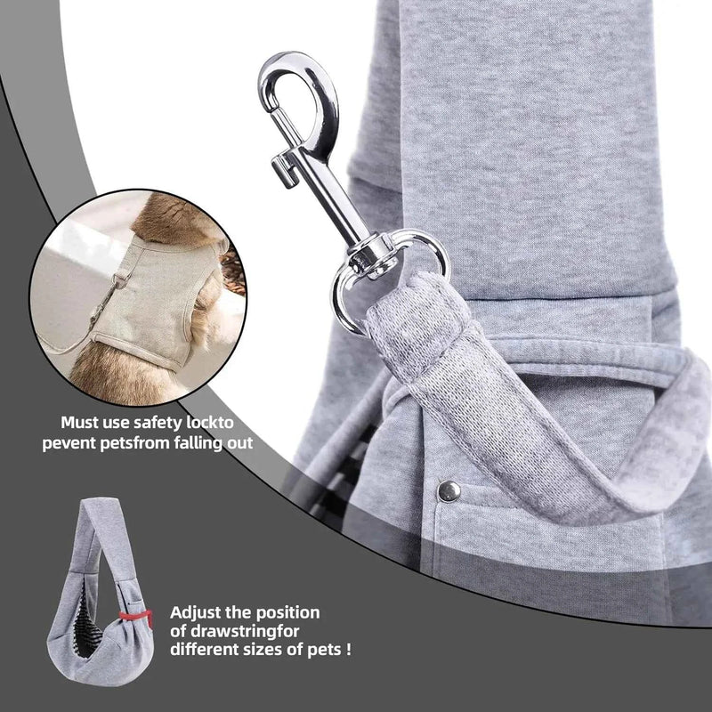 Cotton Dog Sling Carrier – Crossbody Travel Bag