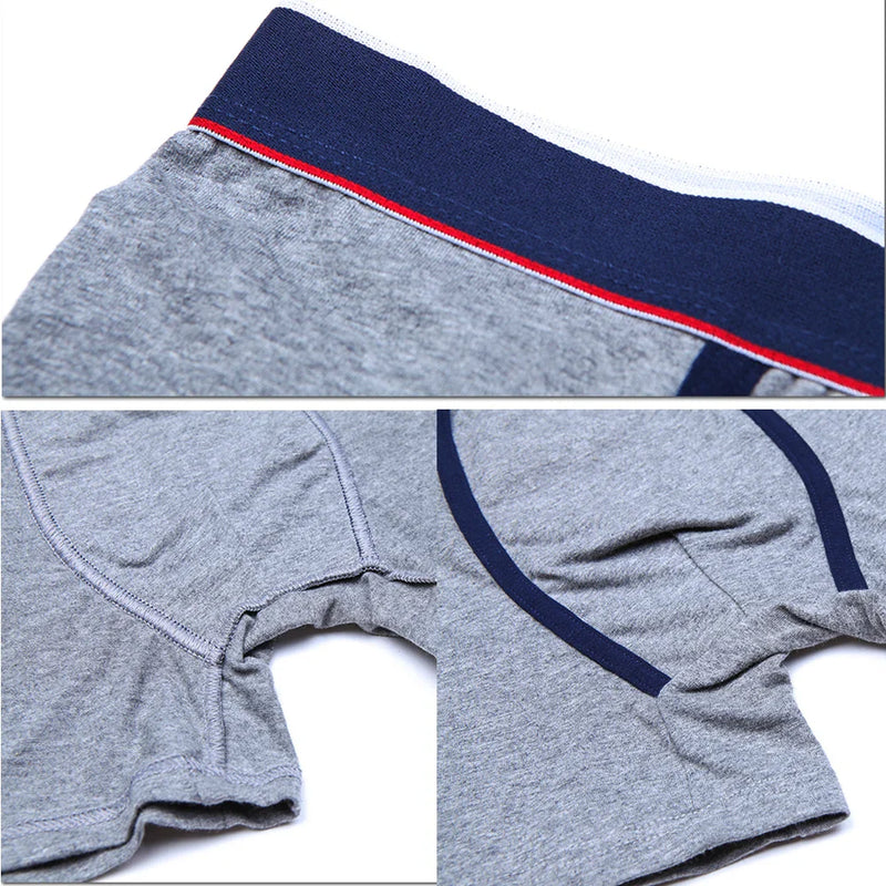 4Pcs Men's Cotton Underpants Sexy Boxers