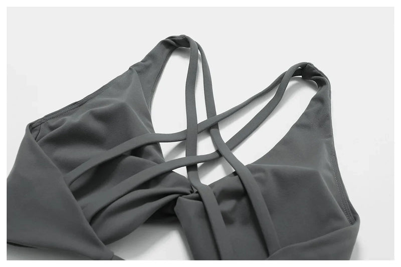 Push Up Gym Top Women Pleated Design Sports Bra Women Sexy Yoga Bra Running Yoga Clothes Women Fitness Workout Brassiere Women