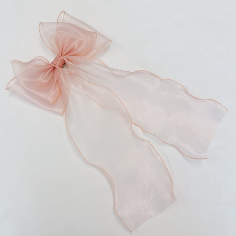 Sheer Silky Statement Hair Bow Clip
