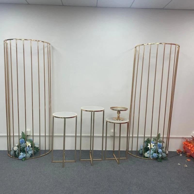 Shiny Gold Fencing Wedding Backdrop Decor Prop