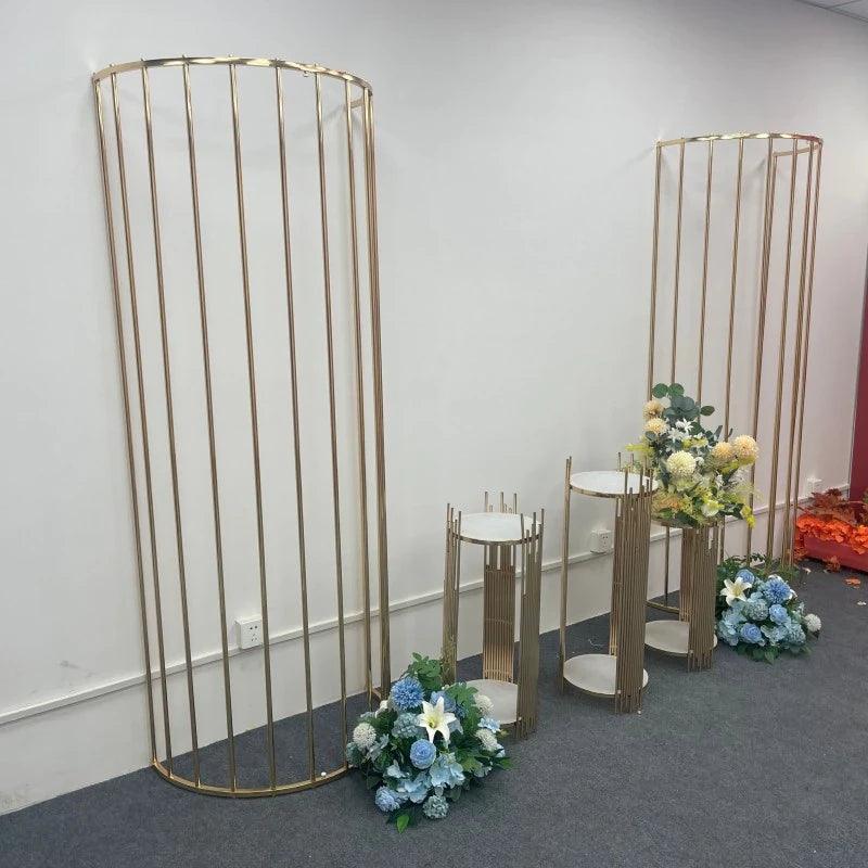 Shiny Gold Fencing Wedding Backdrop Decor Prop