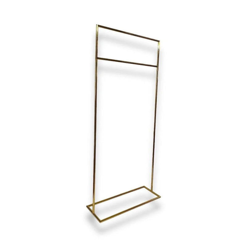 Shiny Gold Square Wedding Poster Backdrop Stand