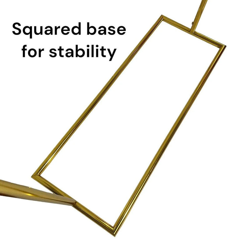 Shiny Gold Square Wedding Poster Backdrop Stand