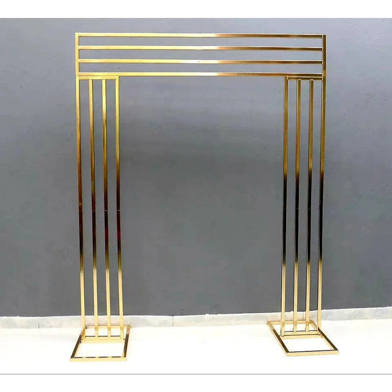 Shiny Gold Wedding Arch Square Backdrop