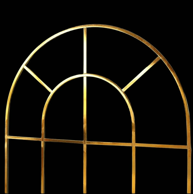 Shiny Gold Window Wedding Arch Backdrop Stand