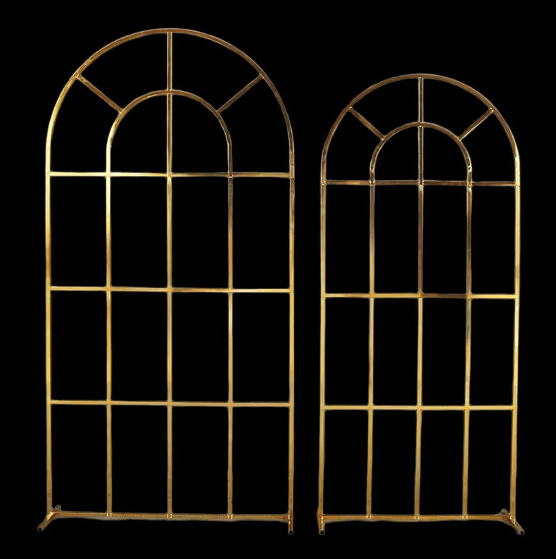 Shiny Gold Window Wedding Arch Backdrop Stand