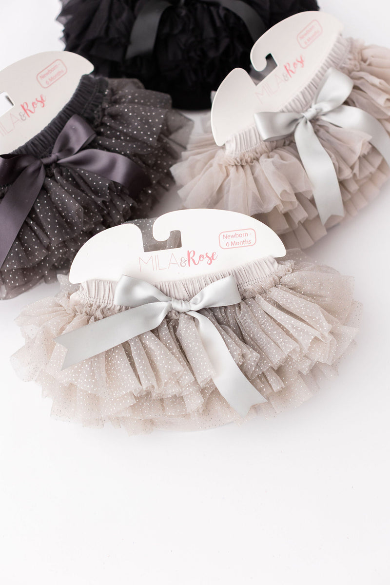SALE Silver Glitter Ruffle Tutu Bloomer