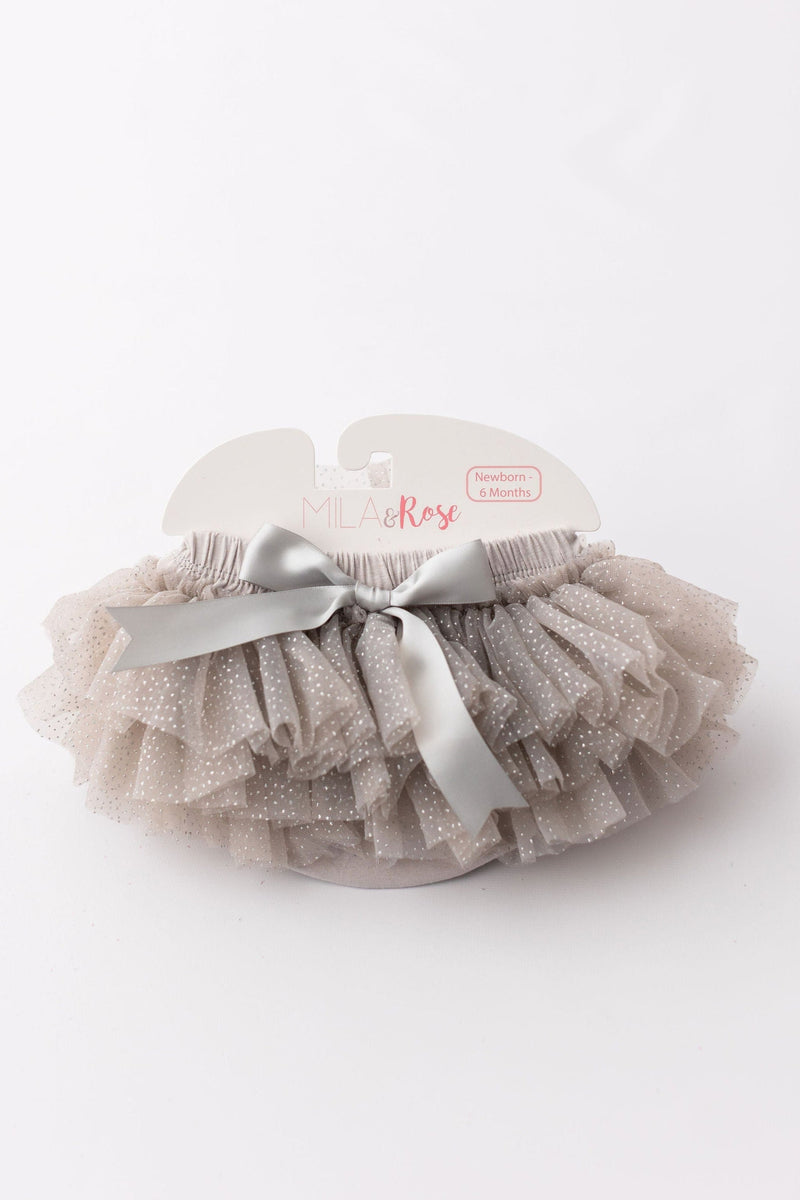 SALE Silver Glitter Ruffle Tutu Bloomer