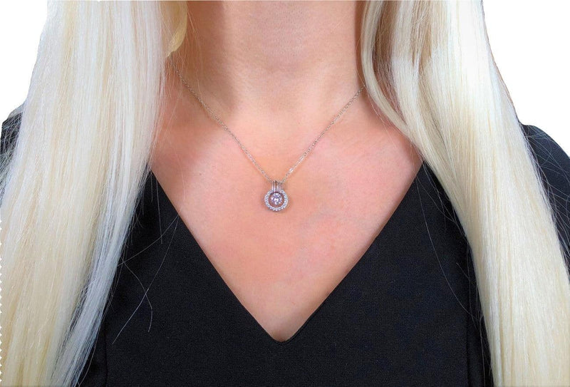 Cubic Zirconia Necklace and Earring Set