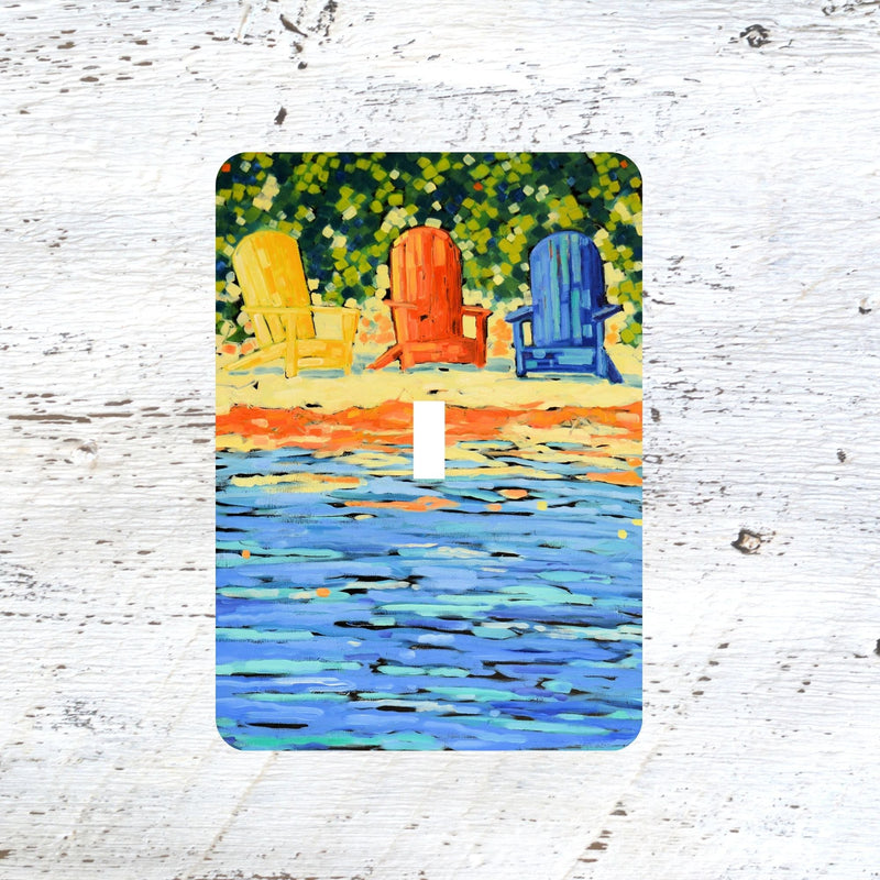 Switch Plates: "Summer's Pleasure" Adirondack Chairs Summer Lake