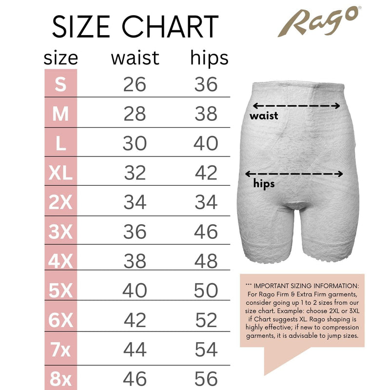 Style 6207 |  No Roll High Waist Lace Thigh Slimmer with Extra Firm Support