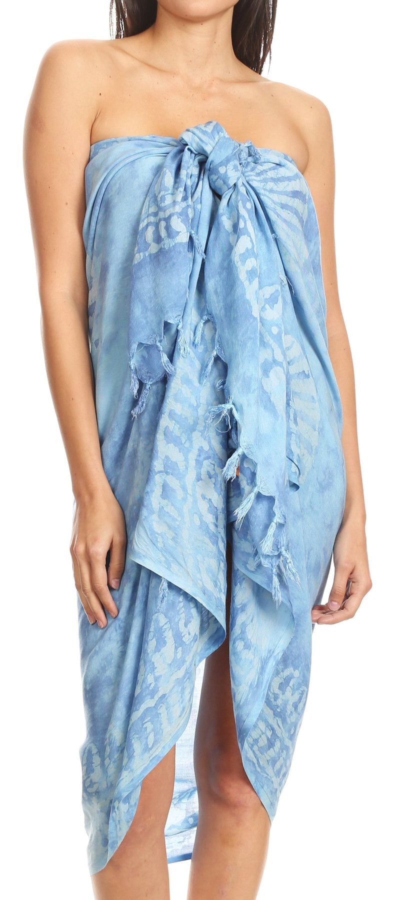 Sakkas Lygia Women's Summer Floral Print Sarong Swimsuit Cover up Beach Wrap Skirt