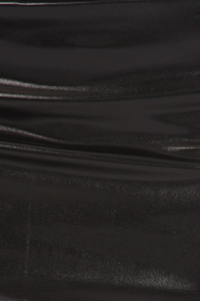 Sakkas Women's Shiny Metallic Liquid High Waist Pencil Skirt