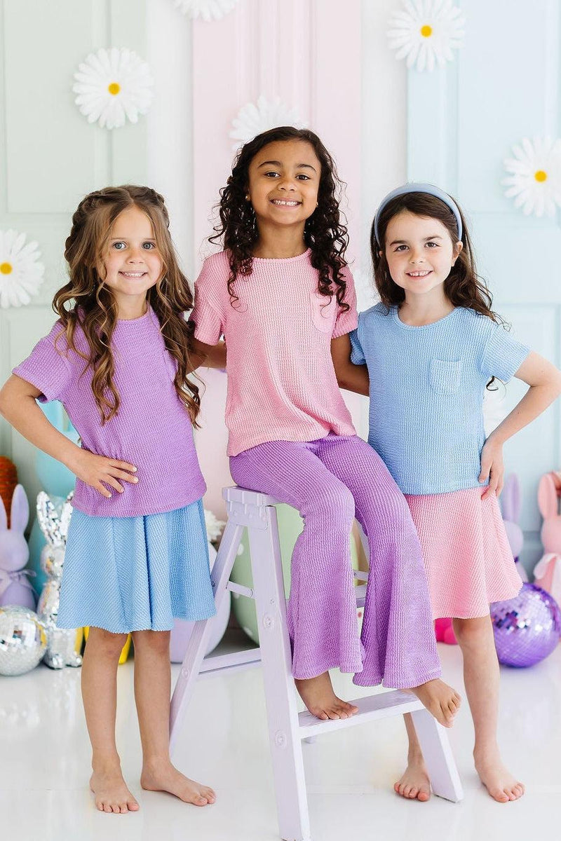 Sky Blue Scrunchy Twirl Skort