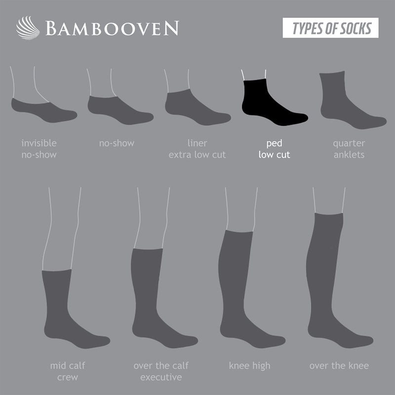 Bambooven Men’s Bamboo Lightweight Dress & Trouser Socks – (6 Pack) 634
