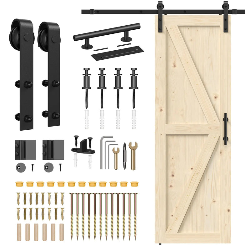 Solid Pine Barn Doors with Track Kit