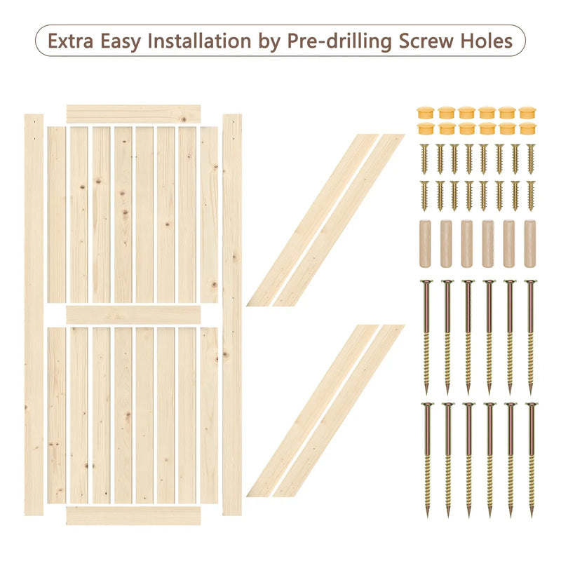 Solid Pine Barn Doors with Track Kit