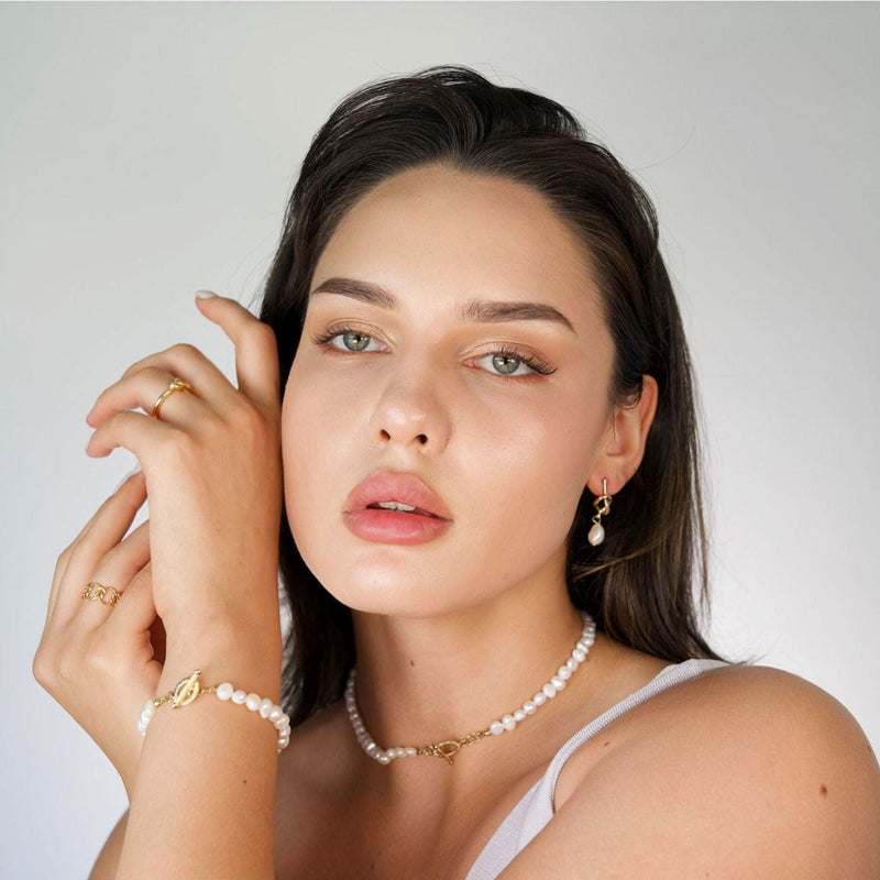 Sophisticated Baroque Freshwater Pearl Bracelet