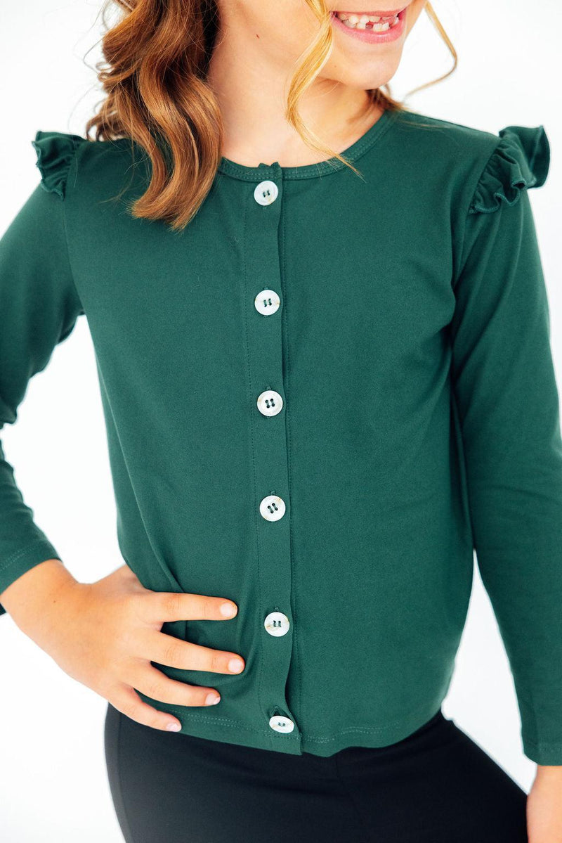 Spruce Ruffle Cardigan