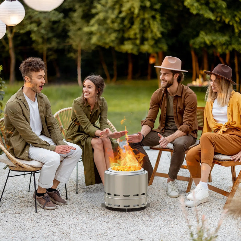 Stainless Steel Wood Burning Smokeless Outdoor Fire Pit