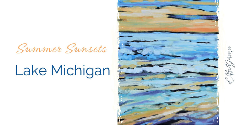 Drinkware- Summer Sunsets Lake Michigan.