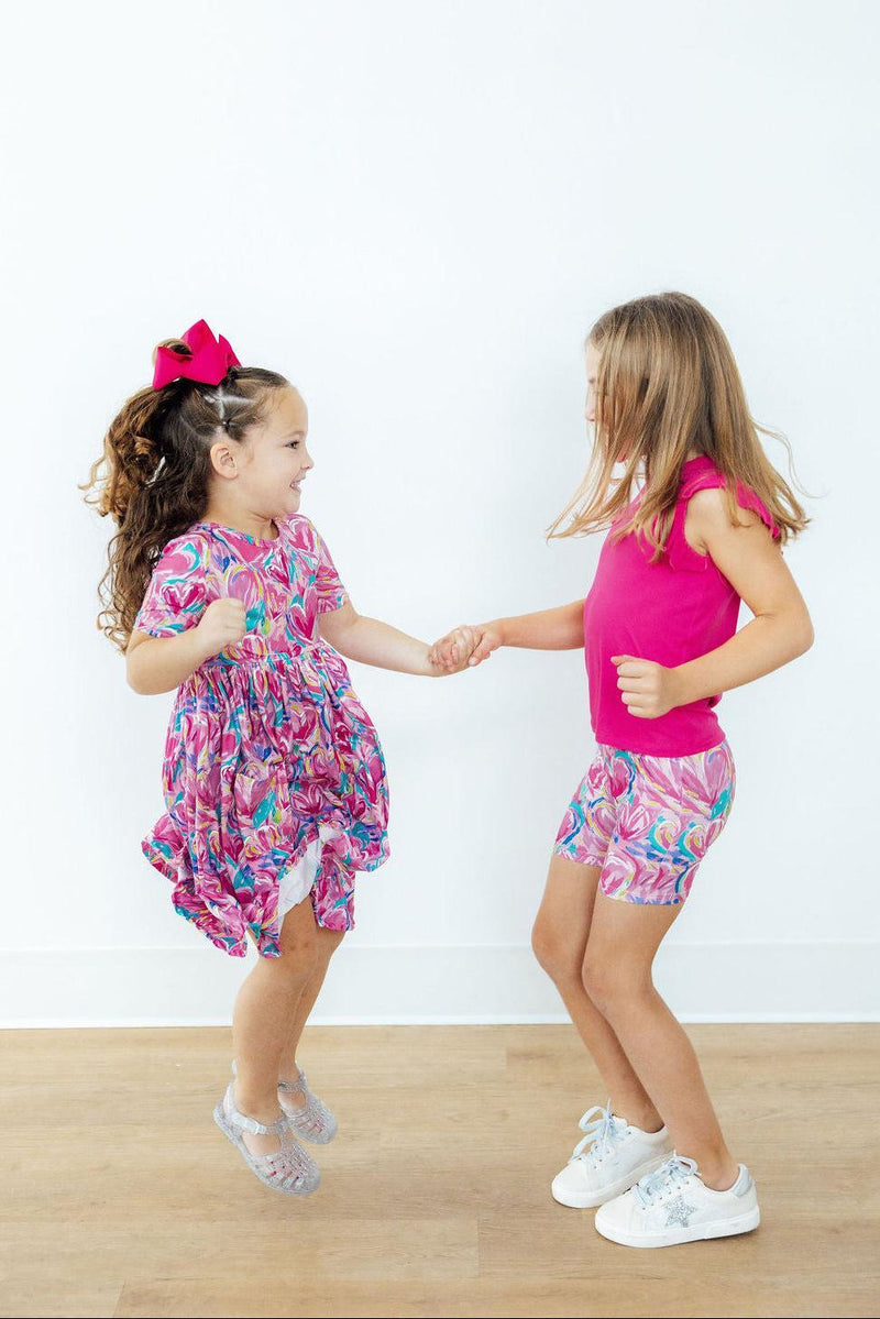 Sweetheart Scribbles Twirl Shorts
