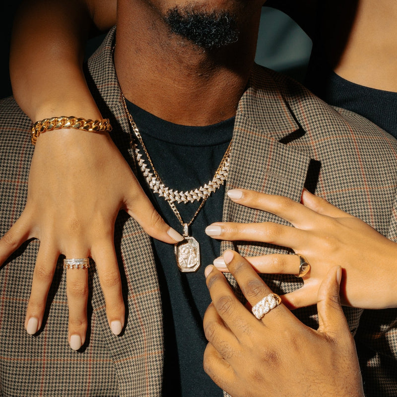 Men's Iced Spiked Cuban Chain