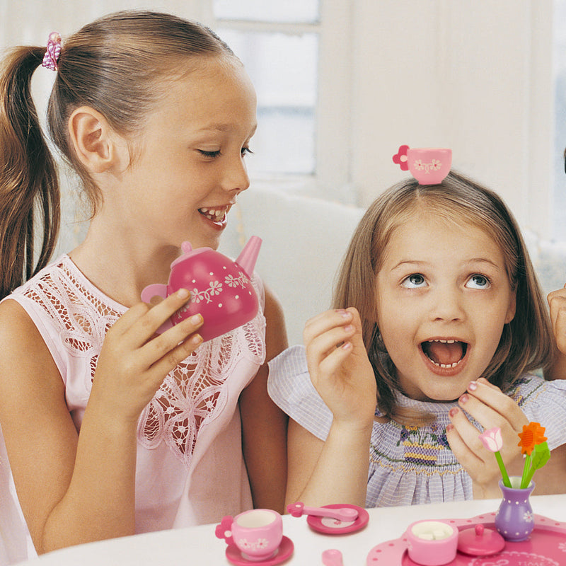 Pink Blossoms Tea Time for Two