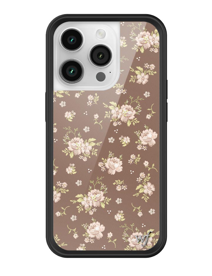 Brown Floral iPhone Case