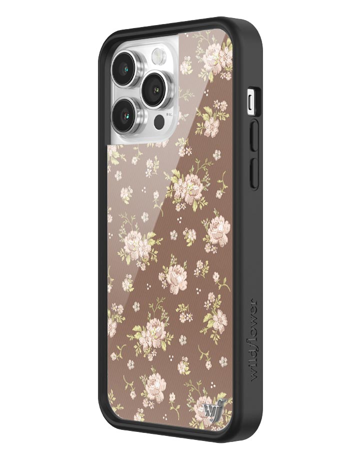 Brown Floral iPhone Case