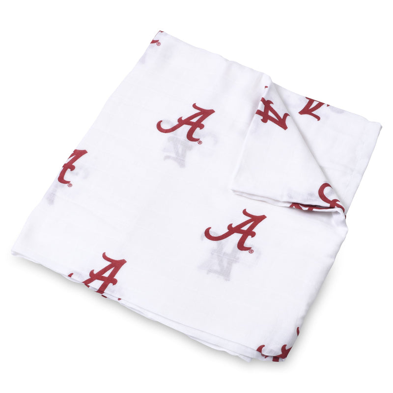 University of Alabama Crimson Tide Muslin Swaddle Blanket | Officially Licensed Baby Gift