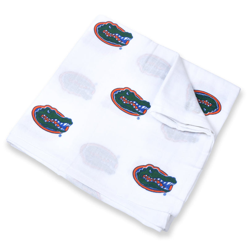 University of Florida Gators Muslin Swaddle Blanket – Soft Breathable 47x47 Baby Blanket – Officially Licensed UF Newborn Gift