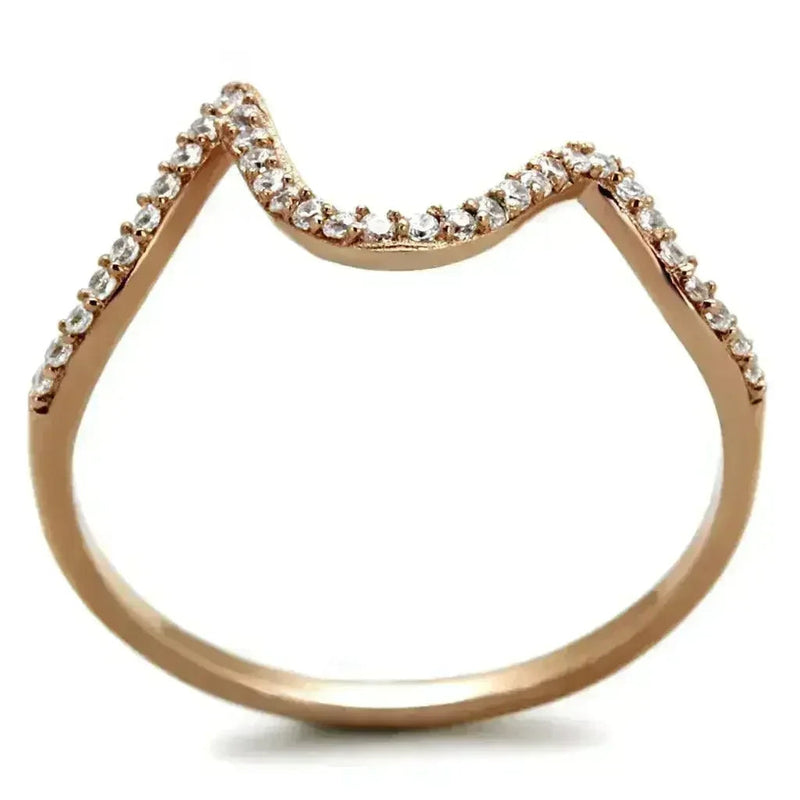 TS280 Rose Gold Sterling Silver Ring – AAA Clear CZ Solitaire