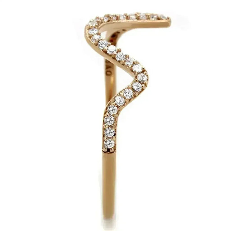 TS280 Rose Gold Sterling Silver Ring – AAA Clear CZ Solitaire