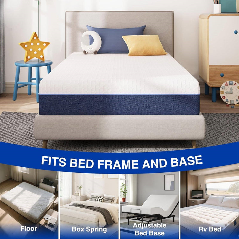 Twin Size 6-inch Gel Infused Medium Firm Memory Foam Mattress