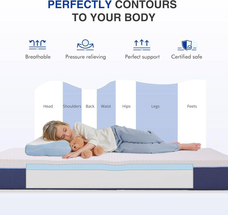 Twin Size 6-inch Gel Infused Medium Firm Memory Foam Mattress