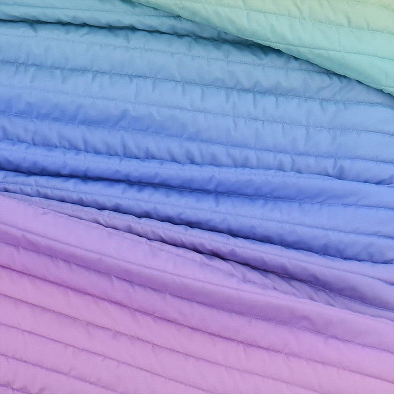 Twin/Twin XL 2 Piece Multi-Color Rainbow Quilt Set
