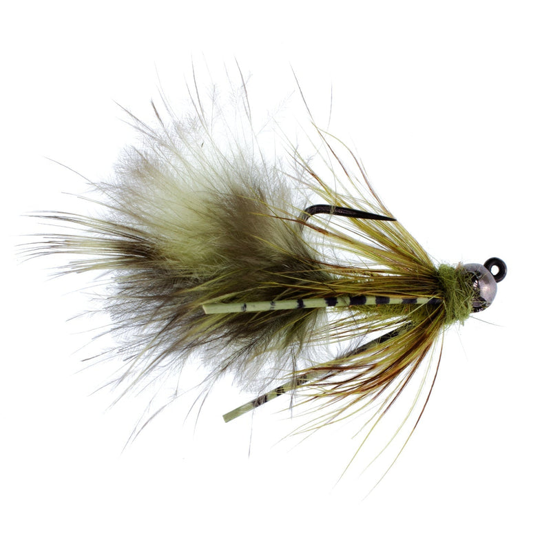 Tungsten Bead Tactical Mini Bugger Euro Nymph Fly - 12 Flies Size 8