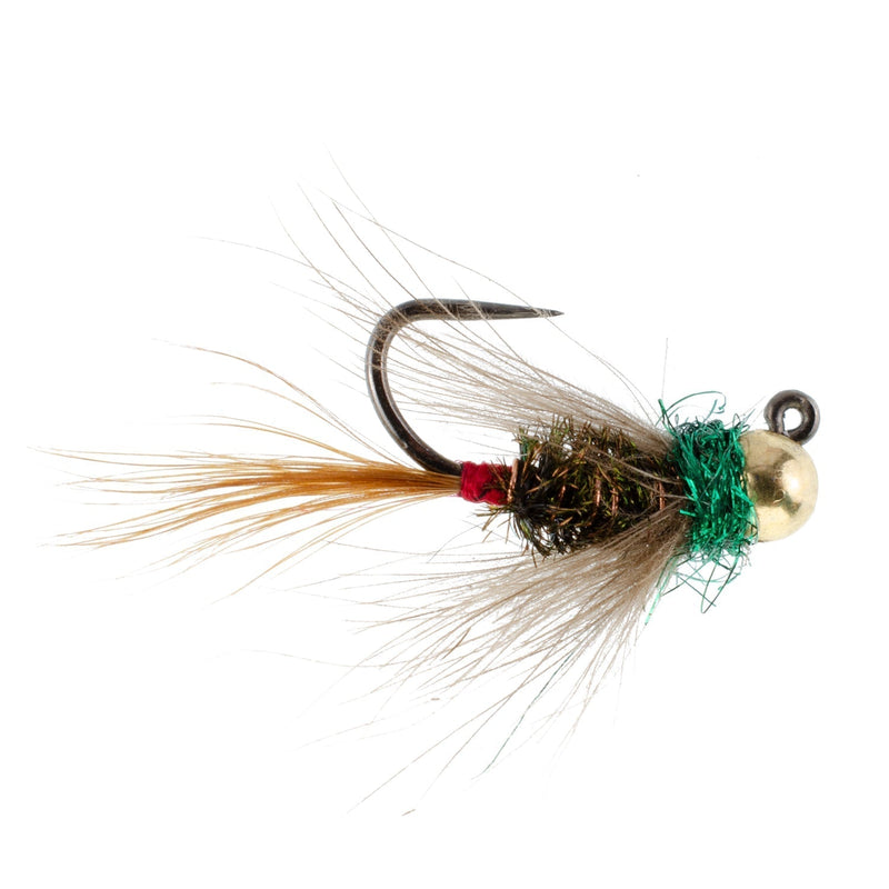 Tungsten Bead Tactical CDC Frenchie  Nymph Euro Fly - 12 Flies Size 16