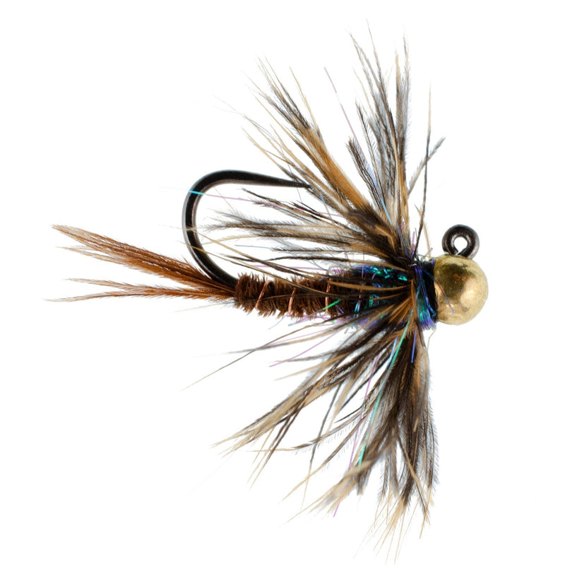 Tungsten Soft Hackle Pheasant Tail Tactical Euro Jig - 12 Flies Size 16