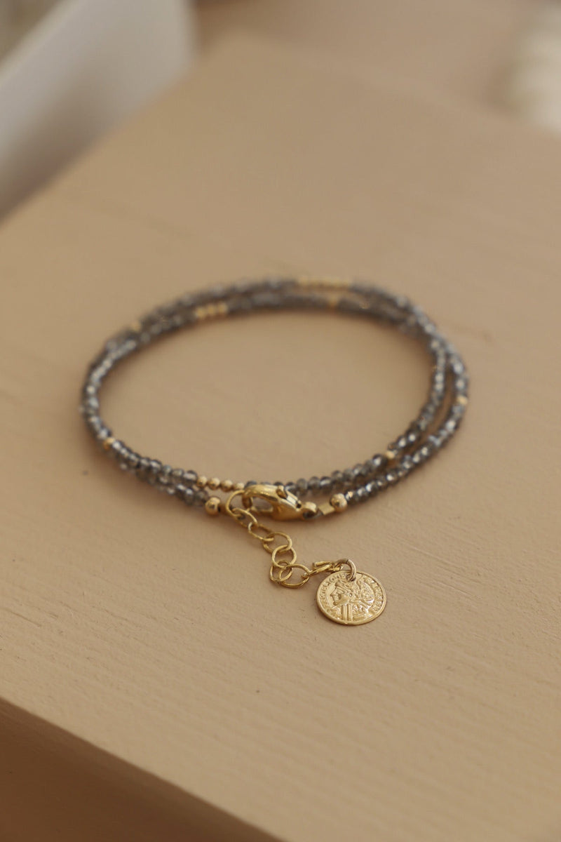 BLACK DIAMOND PETITE DOUBLE WRAP BRACELET